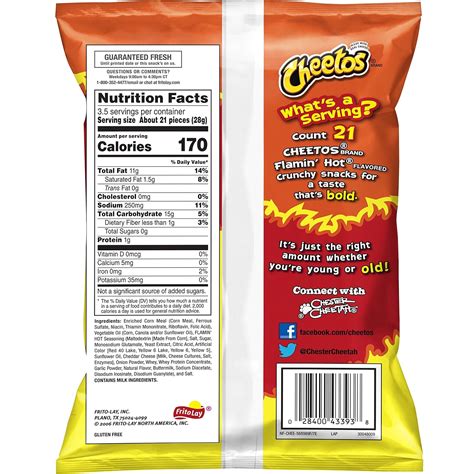 30 Nutrition Label For Hot Cheetos Labels Database 2020