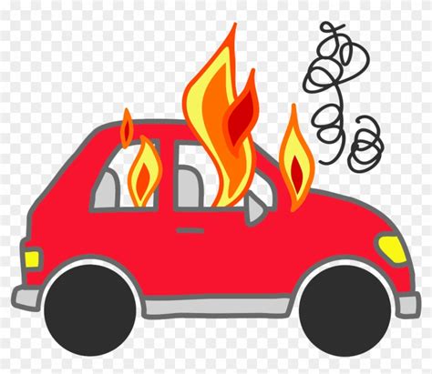Cars On Fire Png Clipart Cartoon Car On Fire Clipart Transparent