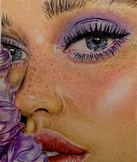 Portrait Color Pencil Art Pencil Sketch Portrait Colored Pencil Artwork