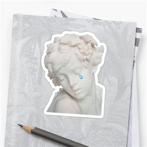 Crying Aesthetic Sticker By Gparenti Redbubble
