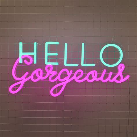 Hello Gorgeous Led Neon Sign Brite Lite New Neon