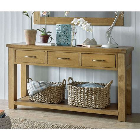 Rushden Solid Oak Large Console Table Available Today