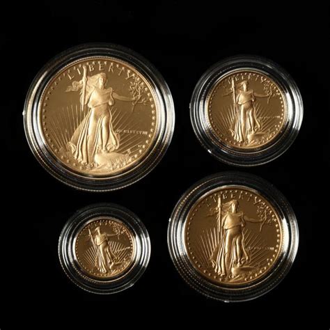 1988 Four Coin American Gold Eagle Proof Set Lot 3018 Single Owner