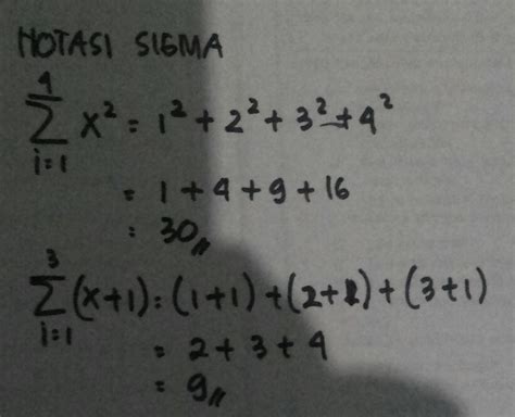Contoh Soal Dan Jawaban Notasi Sigma Matematika Beinyu Com