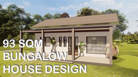 93 Sqm Bungalow House Design Konsepto Designs Youtube