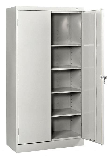 Tennsco Commercial Storage Cabinet Light Gray 72 In H X 36 In W X 18