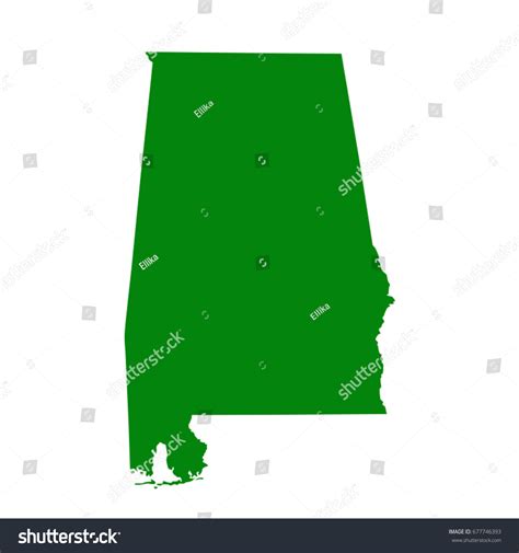 Alabama Map Vector Illustration Royalty Free Stock Vector 677746393