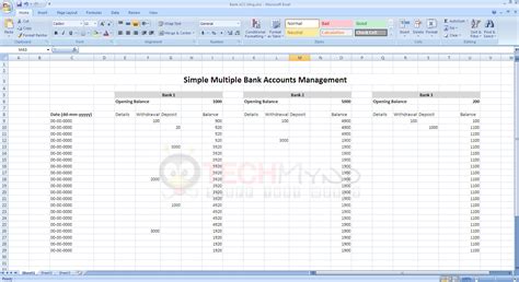 Bank Account Spreadsheet Template With Manage Bank Accounts Using