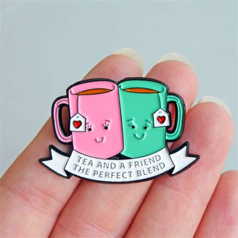Tea And A Friend Enamel Pin Badge By Of Life And Lemons