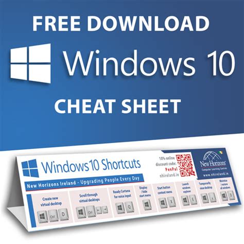 Command prompt shortcuts for windows 10 open the command prompt by tapping the windows button + r. Windows 10 Keyboard Shortcuts Cheat Sheet - Ireland