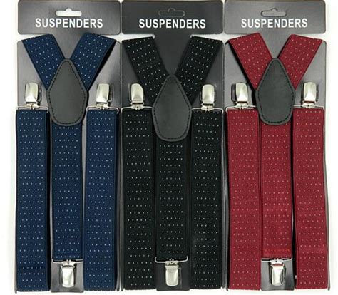 Three Clip Mens Jacquard Elastic Y Strap Suspenders In Mens