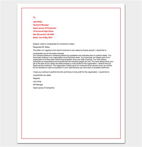 Administrative secretary letter of interest sample. Congratulation Letter Template - 18+ Samples for Word, PDF ...