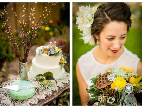 Yellow Gray Garden Styled Wedding Carina Photographics