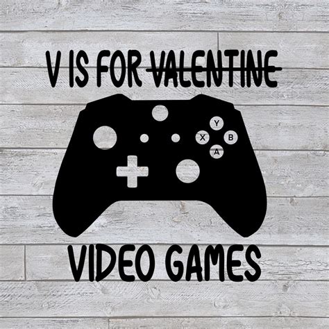 V is for valentine Video Games SVG Valentines Day Gamer | Etsy in 2022