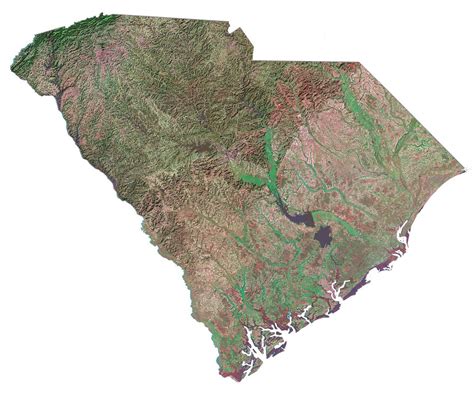 South Carolina Lakes And Rivers Map Gis Geography