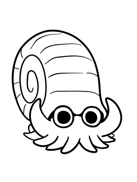 Omanyte Pokemon Coloring Pages