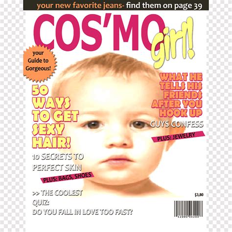 Template Online Magazine Cosmogirl Magazine Cover Child Face Png