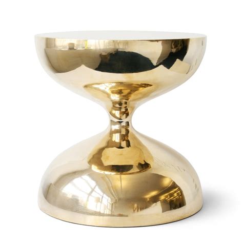 Gold Hourglass Table | Side table, Brass side table, Hourglass