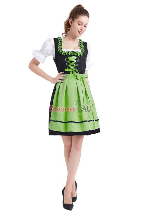 Ladies Beer Maid Wench Costume Oktoberfest Gretchen German Fancy Dress Halloween