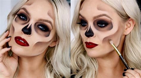 étapes Pour Faire Un Maquillage Possédée Pour Halloween - Maquillage d'Halloween squelette : tuto en 10 étapes faciles