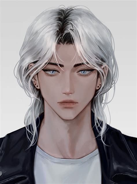 White Hair Anime Guy Anime Boy Long Hair Anime Hair Silver White