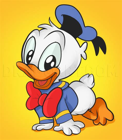 How To Draw Baby Donald Duck Step By Step Drawing Guide By Dawn