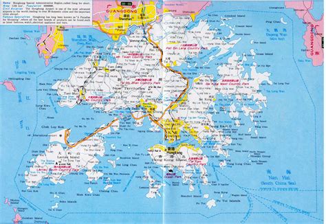 Large Road Map Of Hong Kong Free Download