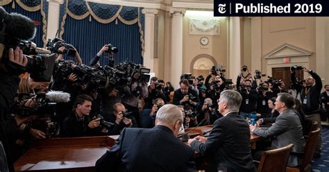 key moments from the first public impeachment hearing the new york times