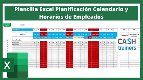 Plantilla Excel Planificación Calendario Y Horarios De Empleados Youtube