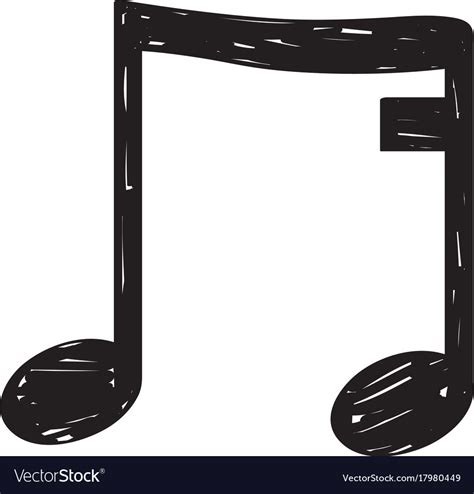 Sketch Of A Musical Note Royalty Free Vector Image