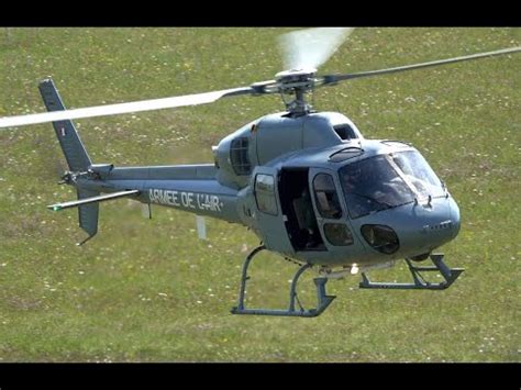 French Air Force Eurocopter As An Fennec F Rawj Landing At Nancy Essey Airport Youtube