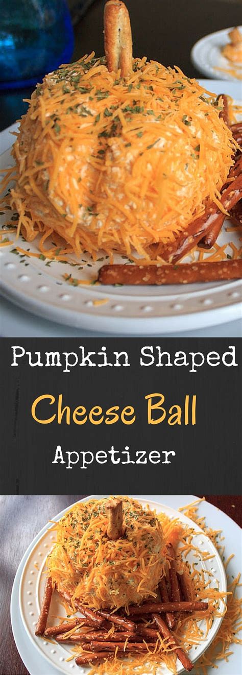 Pumpkin Shaped Cheese Ball 15 Minute Appetizer For Halloween Or Fall