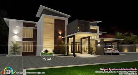 Villa Plan In Contemporary Style Kerala Home Design And Floor Plans