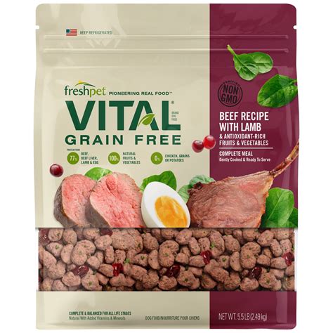 Our rating of freshpet select refrigerated dog food rolls. Freshpet Vital Complete Meals Beef & Lamb Recipe for Dogs ...
