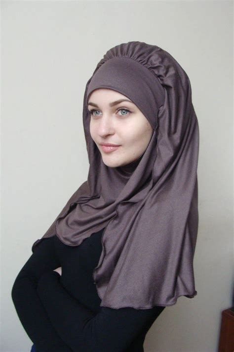 Transformer Voluminous Brown Barbe Hijab Niqab Transformer Etsy New Zealand Modern Hijab