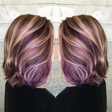 Blonde Hair Purple Highlights Spefashion