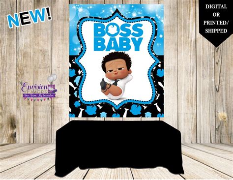 Baby Boss Boy Backdropbannerafrican American Boss Baby Boyblack