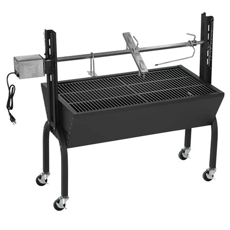 Buy Outsunny Electric Rotisserie Grill Roaster Portable Charcoal Bbq