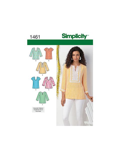 Simplicity Tops Sewing Pattern 1461 At John Lewis And Partners