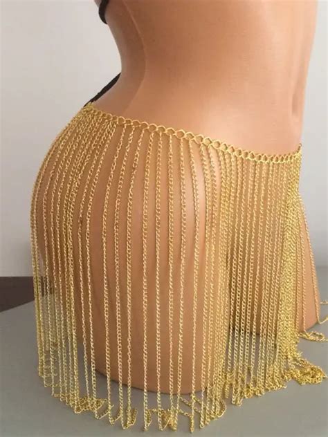 2019 Sexy Crossover Gold Plated Body Belly Waist Chain Bikini Beach