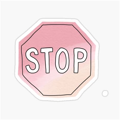 Pink Stop Sign Sticker For Sale By Simply Aly Redbubble