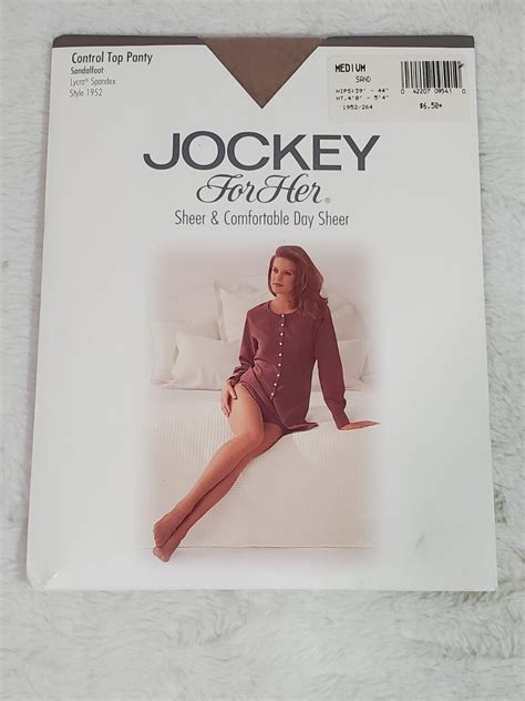 Vintage Jockey For Her Pantyhose Control Top Sand Med Gem