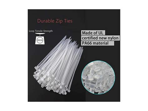 Zip Ties 4 Inch Bulk 1000 Pack Small Clear Cable Ties 18lb Selflocking