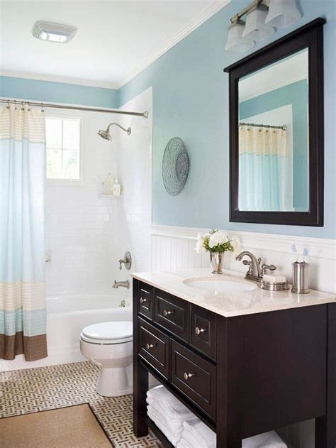 Look at our 20 relaxing bathroom color white and silver accessories bode well with this rich color scheme, so the natural browns can take center by mixing in black accent tiles and colorful pieces like the wall mirror, your bathroom can breathe. 12 of the Best Bathroom Paint Colors