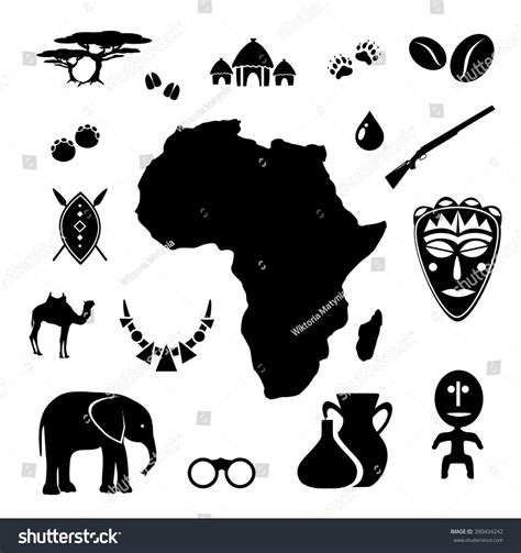 African Icon Set Vector Image Vectorielle De Stock Libre De Droits