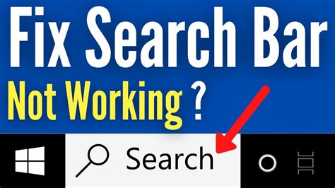 How To Fix Search Bar Not Working Problem Windows 10 Windows Search