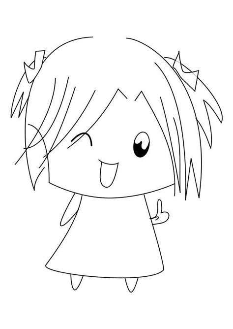 Dibujo para colorear Niña - Dibujos Para Imprimir Gratis