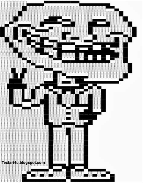 Trollface Problem Victory Hand Text Art Cool Ascii