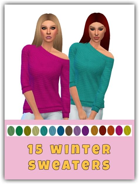 Winter Sweaters Extra Colors At Maimouth Sims Sims Updates