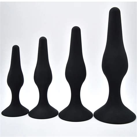 4pcs Set 4 Different Style Anal Plug With Sucker Adult Sex Toys